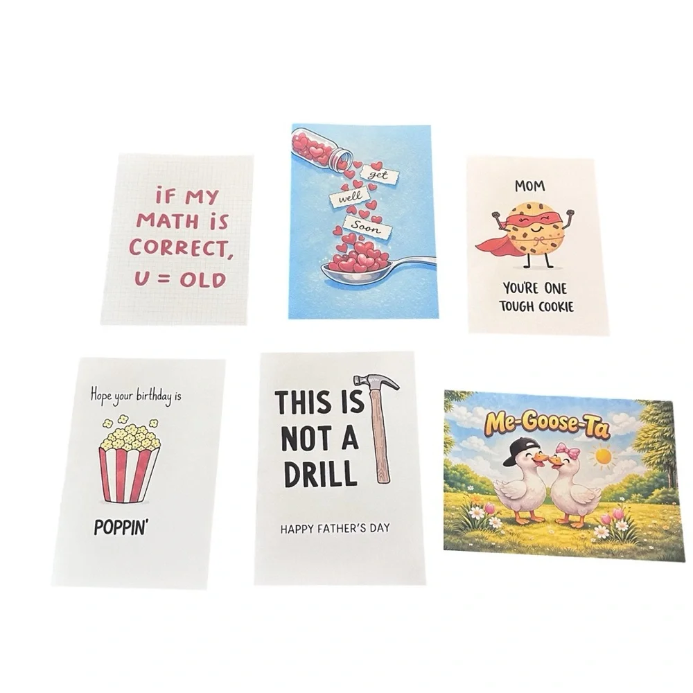 Handmade Greeting Cards Set Of 5 NEW